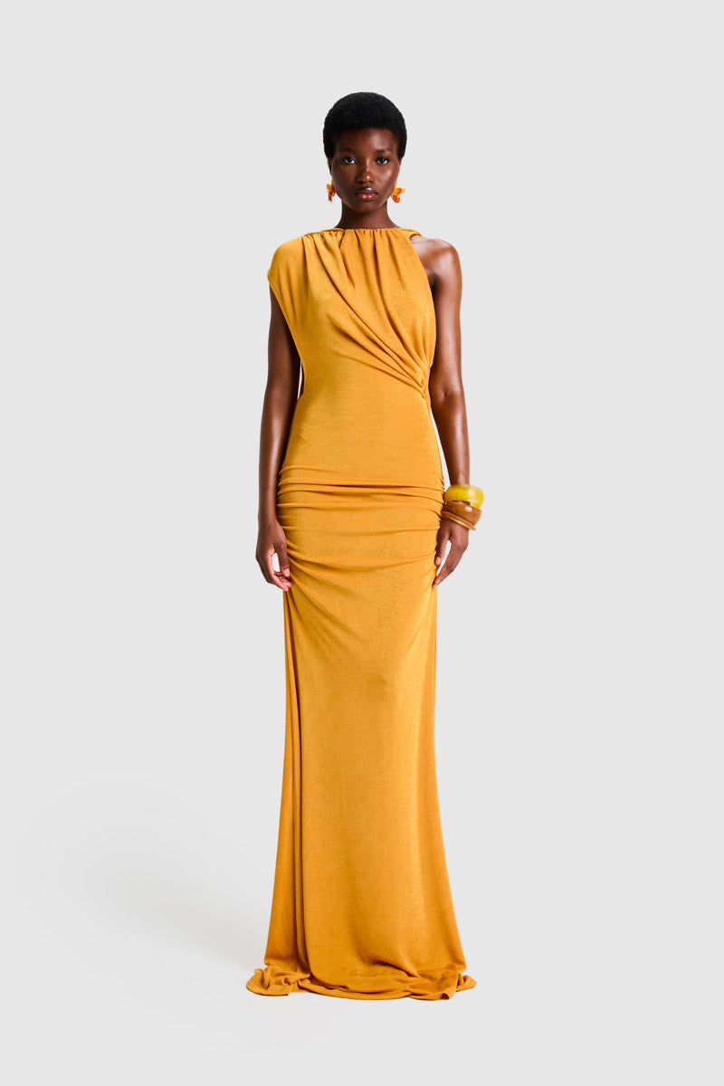 ASYMMETRIC NIYAH MAXI IN SWEET PINEAPPLE