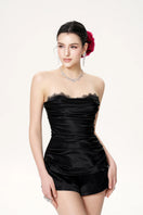 Nana Jacqueline Athena black jumpsuit, stylish one-piece outfit with a fitted silhouette and wide-leg design.