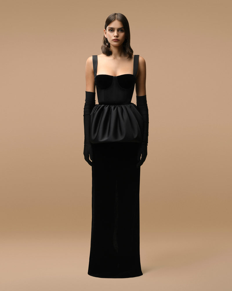 designer black maxi dress AUDREY DRESS IN BLACK | CULT MIA