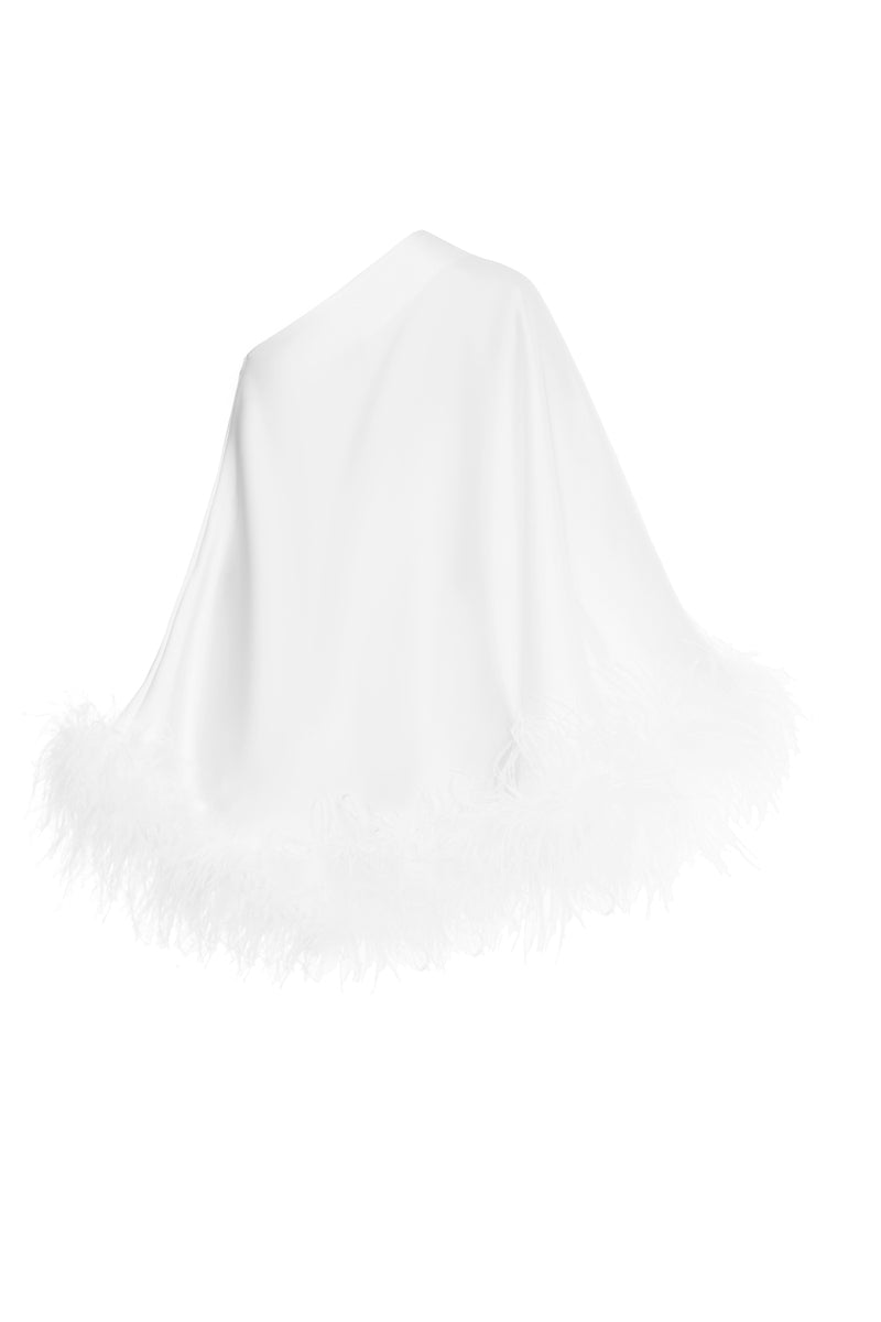 White Aurora dress by Matters, a stylish mini dress with a fitted silhouette, showcased on a model against a neutral background.