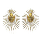 Jessica K B.O Astra gold earrings featuring sleek, minimalist design with a polished finish and delicate hoop style.