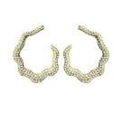 Jessica K B.O ISLA earrings featuring stylish, modern design with gold-tone accents and intricate detailing.