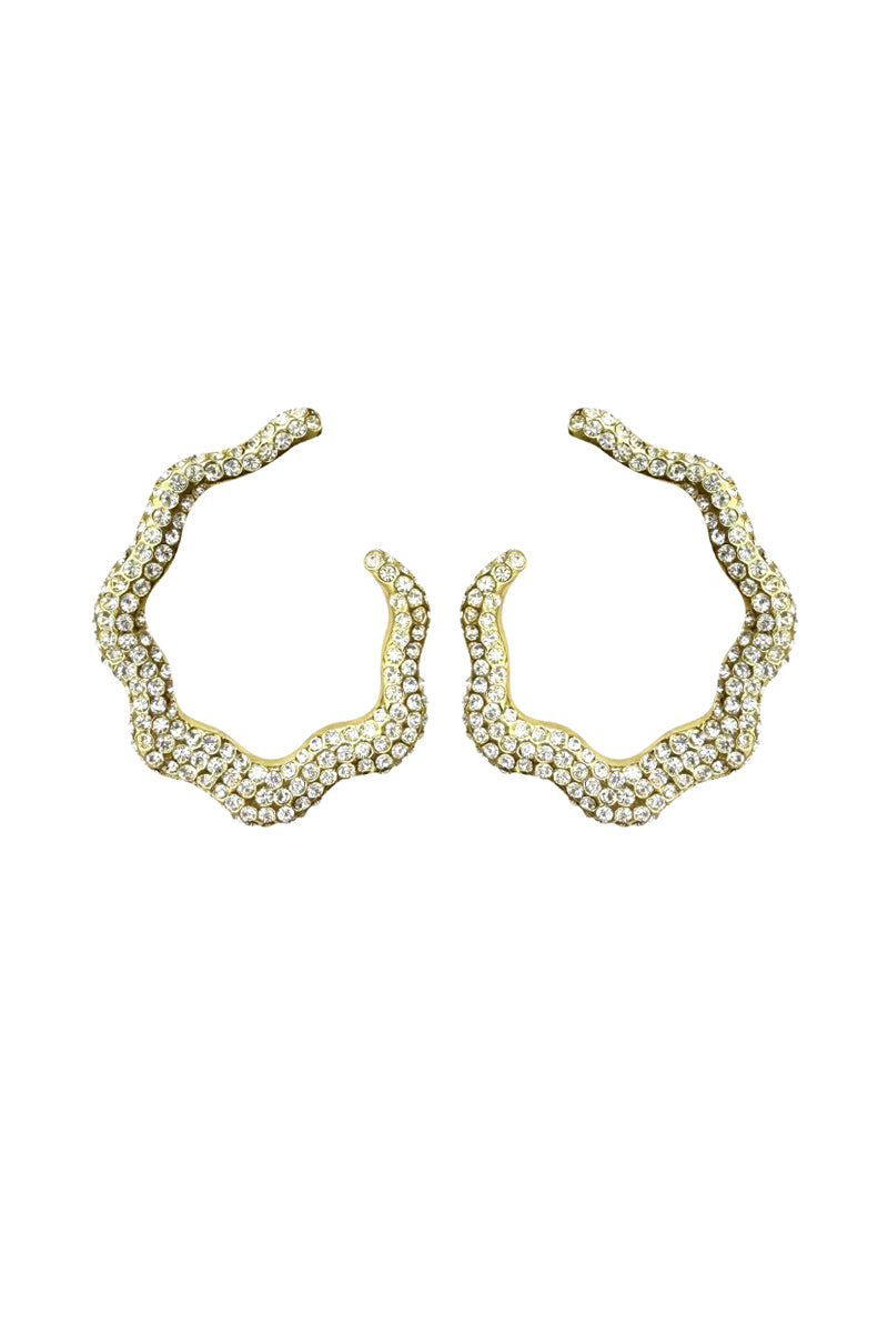 Jessica K B.O ISLA earrings featuring stylish, modern design with gold-tone accents and intricate detailing.