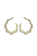 Jessica K B.O ISLA earrings featuring stylish, modern design with gold-tone accents and intricate detailing.