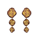 Jessica K B.O NIA Brown earrings, stylish hoop earrings in warm brown tones, featuring a modern, elegant design.