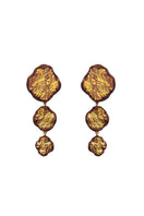 Jessica K B.O NIA Brown earrings, stylish hoop earrings in warm brown tones, featuring a modern, elegant design.