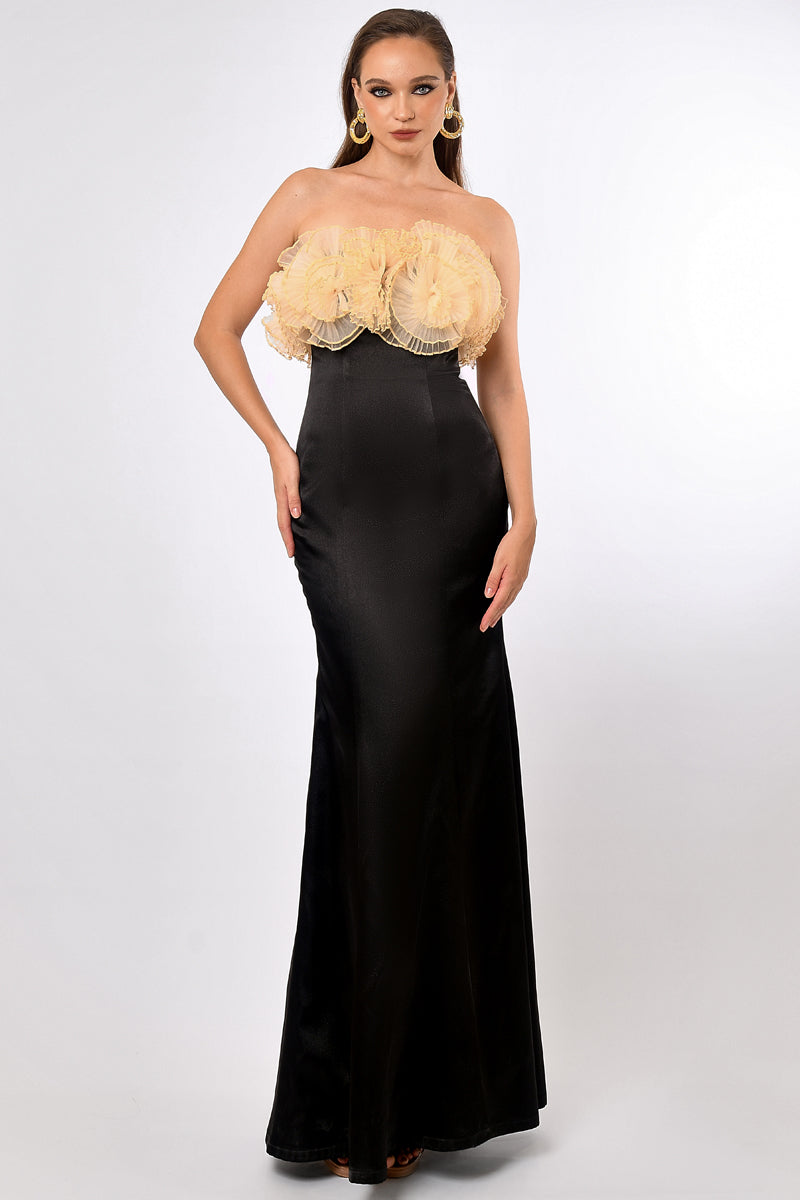 CARMILLA ROSETTE FISHTAIL GOWN - CULT MIA