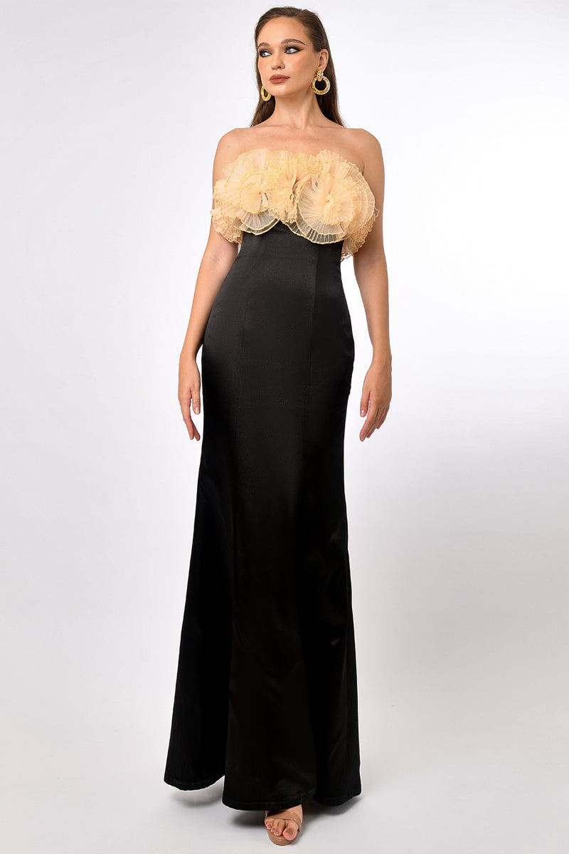 CARMILLA ROSETTE FISHTAIL GOWN - CULT MIA