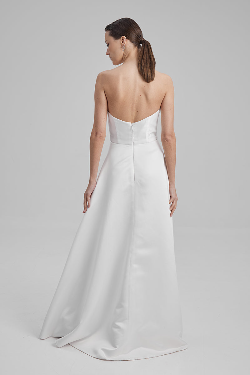 EVE WHITE MAXI DRESS WITH HUGE BOW - CULT MIA