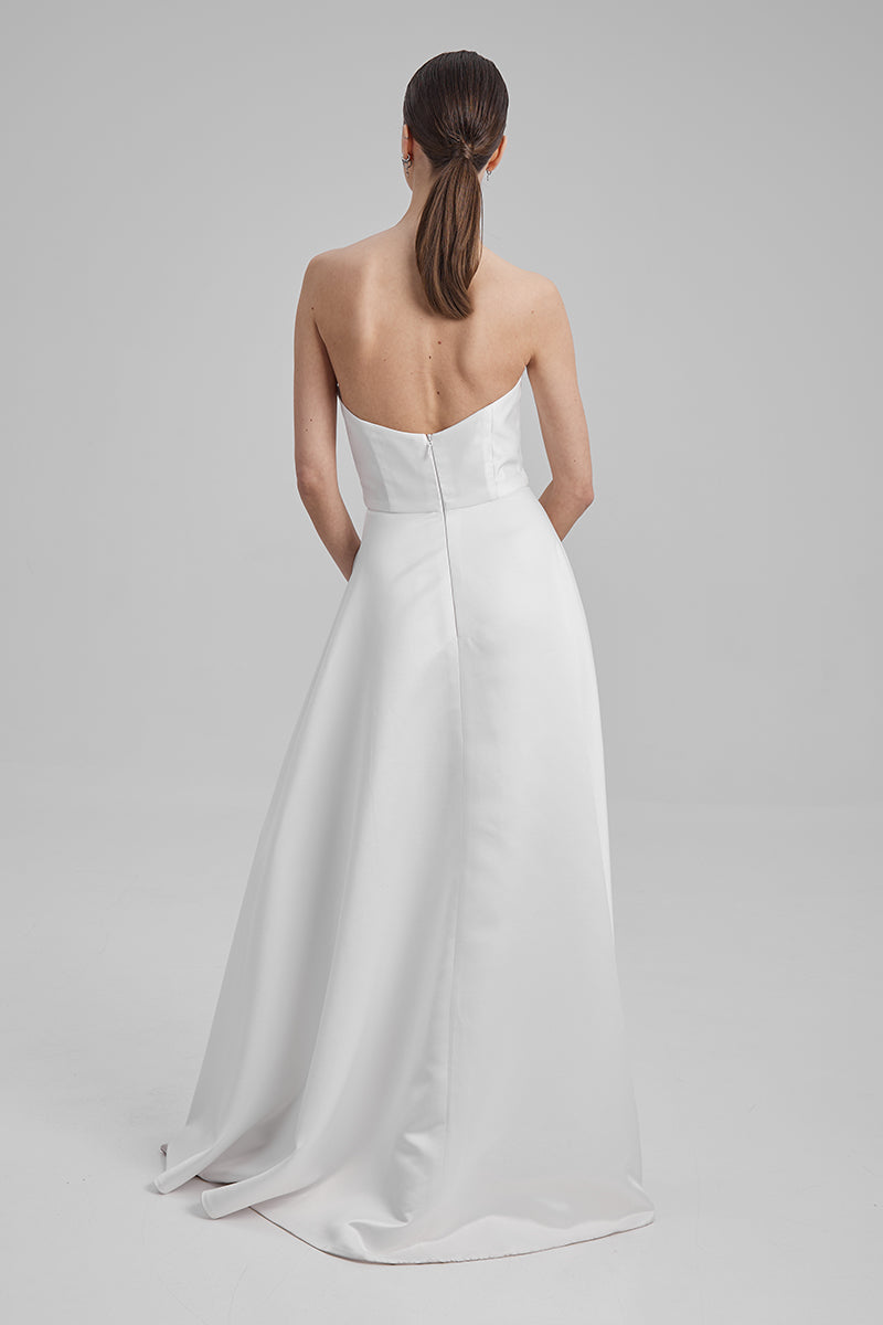 EVE WHITE MAXI DRESS WITH HUGE BOW - CULT MIA