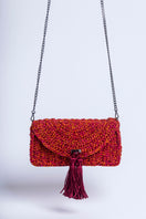 Catarina Mina Horizonte shoulder bag in vibrant grape-orange color with sleek design and sturdy strap, ideal for everyday use.