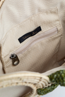 Greenish Catarina Mina LUMIA top handle bag with structured design and dual handles, perfect for stylish everyday use.