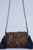 Black and brown Catarina Mina MIRA shoulder bag with sleek design, featuring a spacious interior and stylish leather finish.