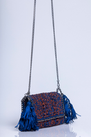 Catarina Mina Mira shoulder bag in terrablue with a sleek design and adjustable strap, ideal for everyday use.