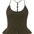 Rebecca Taylor Bailey Sweater Tank in olive green, sleeveless top with a soft knit texture and relaxed fit.