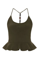 Rebecca Taylor Bailey Sweater Tank in olive green, sleeveless top with a soft knit texture and relaxed fit.