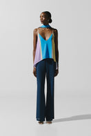 Baobab Danielle top in Notte Lila, a stylish women's blouse with a relaxed fit and vibrant purple color.