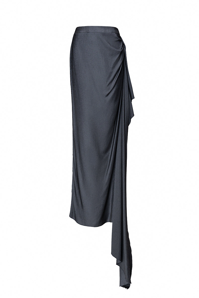 Jenny K Tran barrow maxi skirt in flowing fabric, featuring a stylish design perfect for casual or dressy occasions.