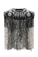 Beaded shoulder pads body jewelry by MAZ Manuela Álvarez featuring intricate beadwork on soft fabric shoulder accessories.