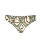 Aguaclara Bedouine hipster bikini bottoms in vibrant print, featuring a mid-rise fit and adjustable side ties.