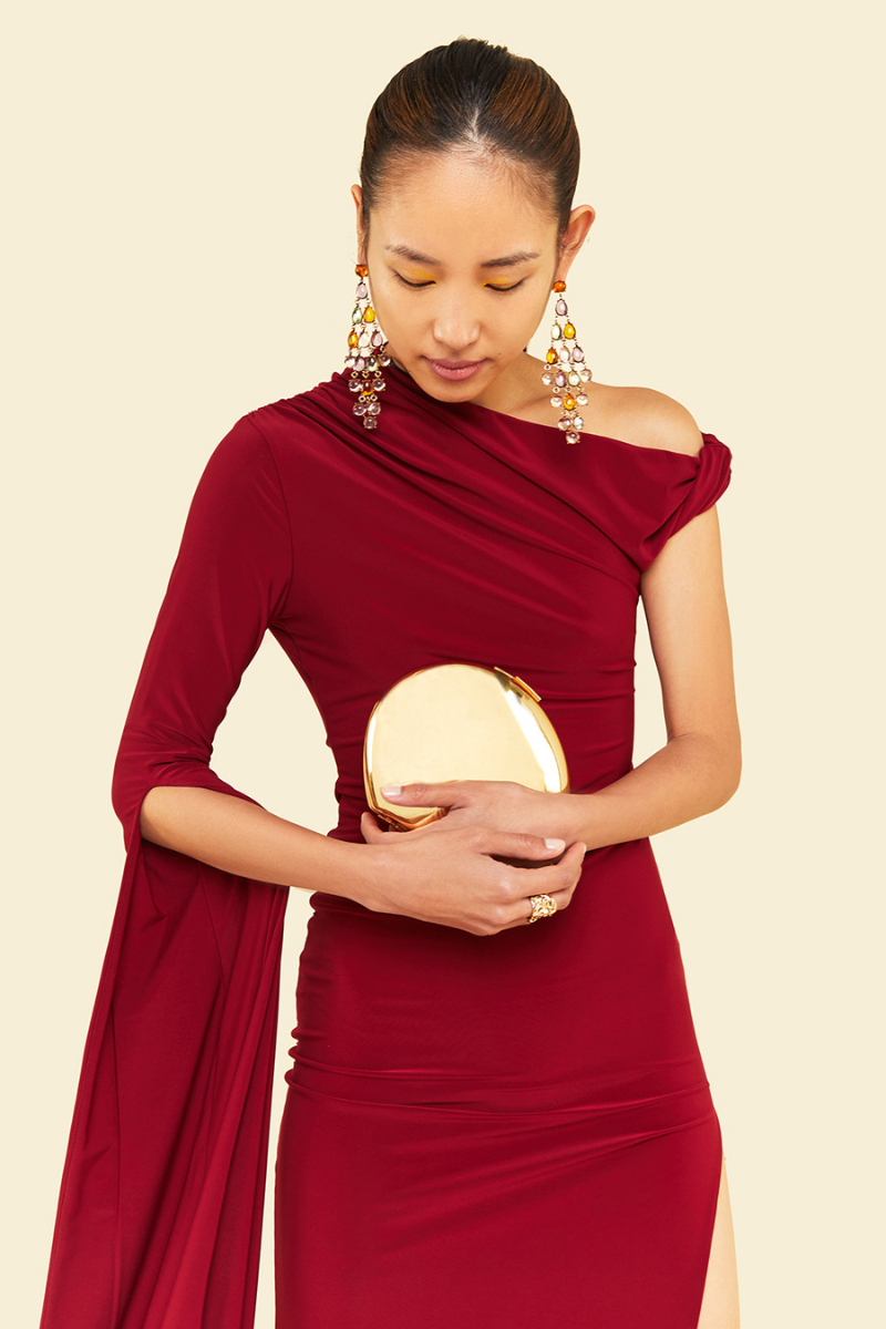 BEGONIA MIDAXI DRESS IN RED - CULT MIA