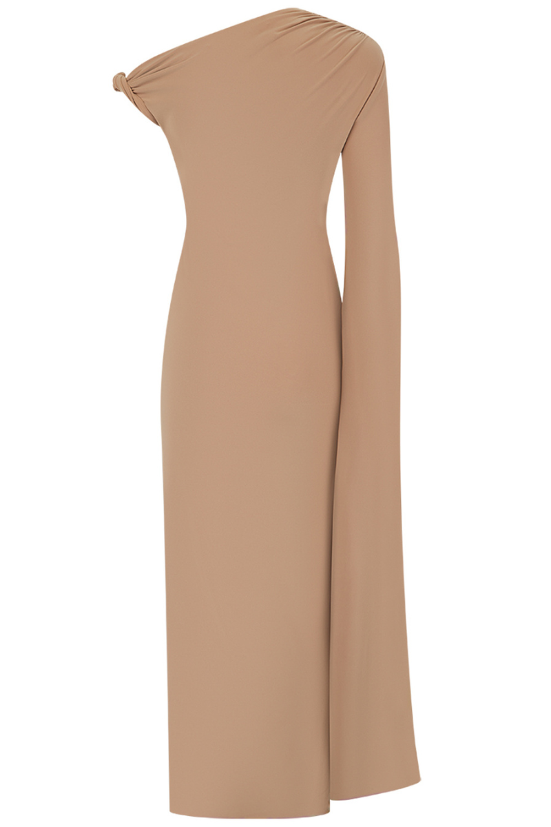 BEGONIA MIDAXI DRESS IN NEUTRAL - CULT MIA