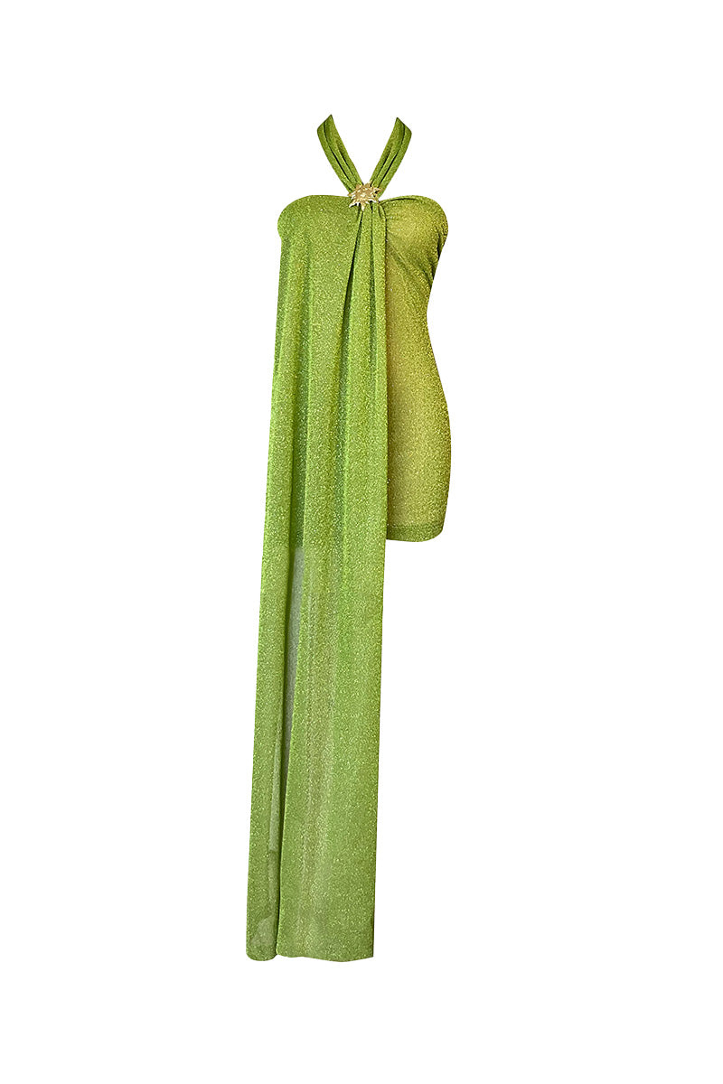BELLA DONNA MINI DRESS IN GREEN - CULT MIA