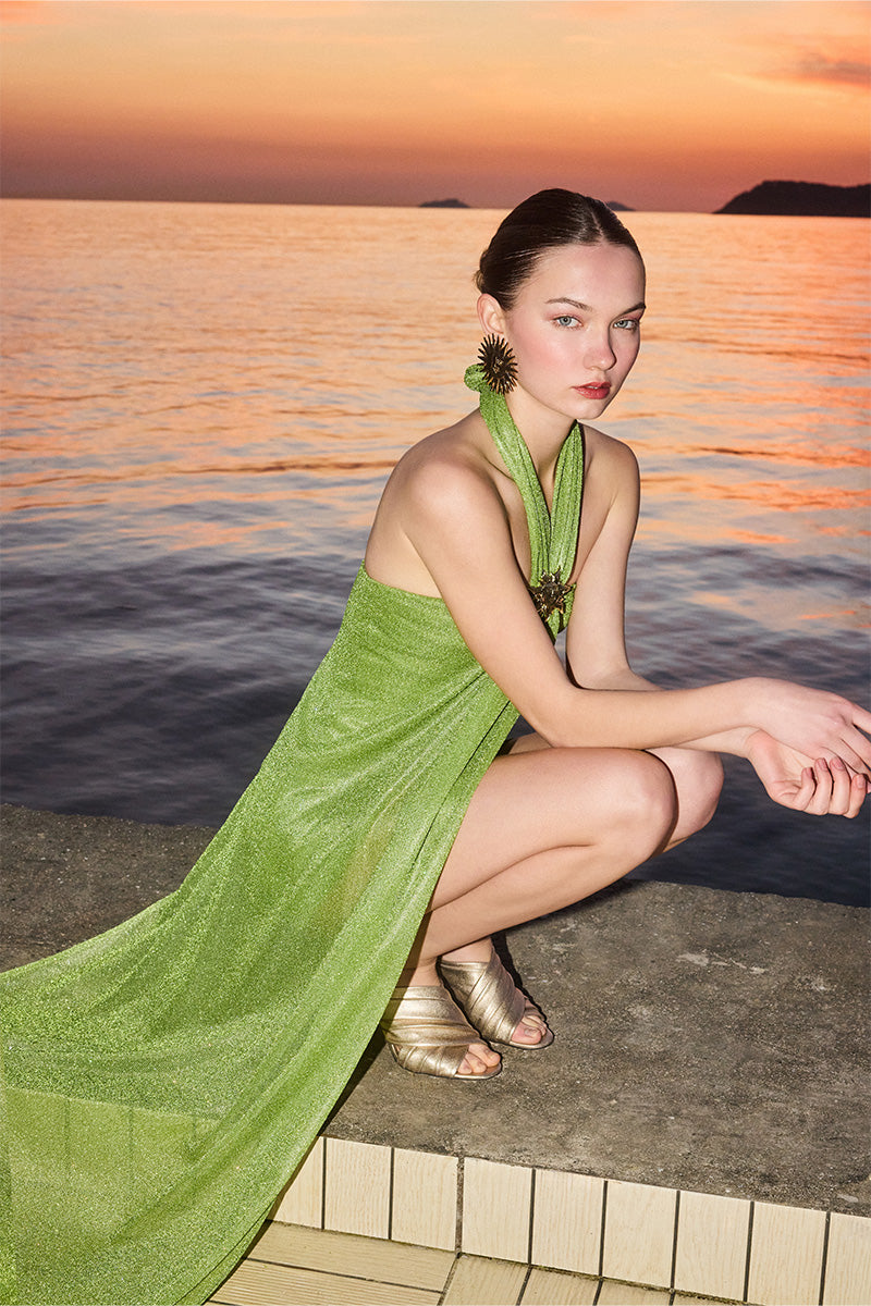 BELLA DONNA MINI DRESS IN GREEN - CULT MIA