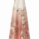 Elegant black strapless maxi dress by BY HAÓ with flowing fabric and a fitted bodice, perfect for formal occasions.