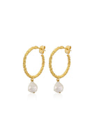 Peracas Bianca Hoops earrings in ivory, showcasing elegant hoop jewelry with a smooth, polished finish.