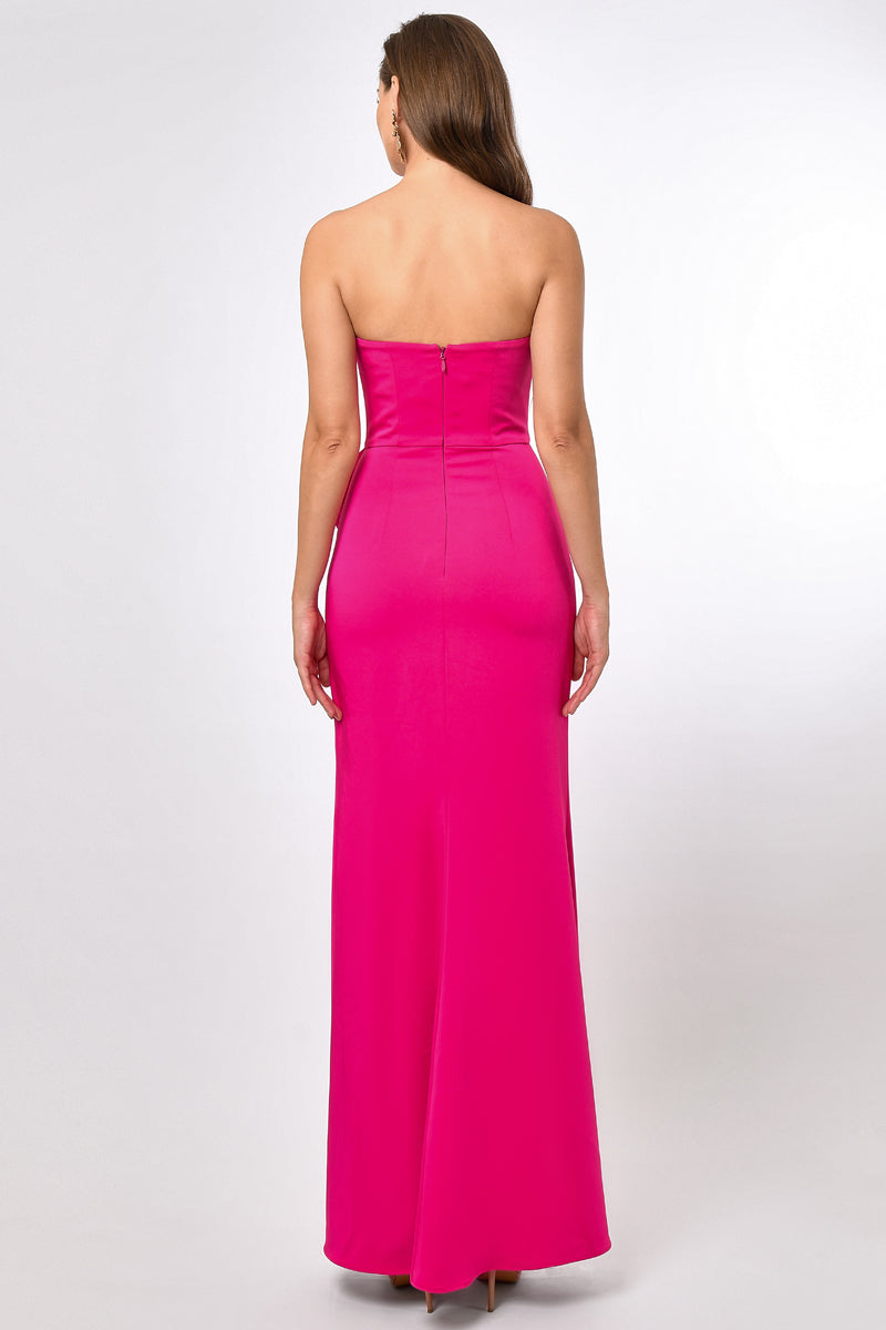 CALLIE STRAPLESS ROSETTE MAXI - CULT MIA