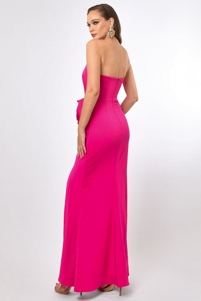 CALLIE STRAPLESS ROSETTE MAXI - CULT MIA