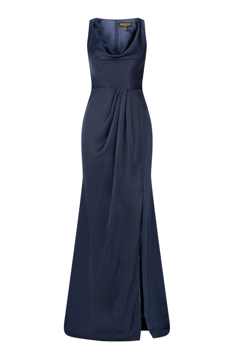 ADELYNN COWL NECK MAXI IN NAVY - CULT MIA