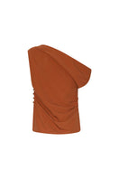 DUMA&CO Vital Blouse shirt in soft fabric with relaxed fit and button details, displayed on a hanger.