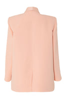 Studio NK ETHERAL peach blazer, tailored blazer with a sleek design, shown on a model against a neutral background.