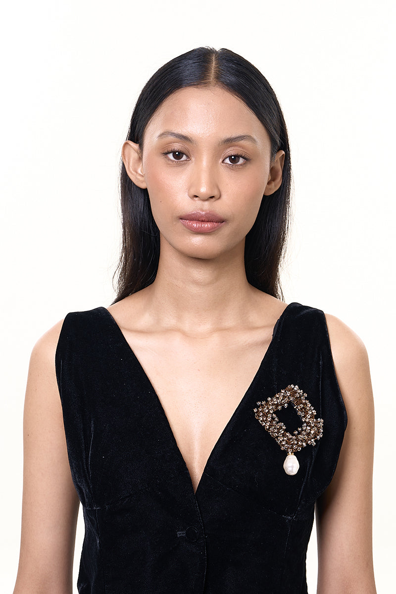 IVORA GOLD BROOCH - CULT MIA