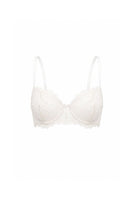 White underwire bra from Ellipse Lingerie featuring smooth cups and adjustable straps, designed for comfortable support.