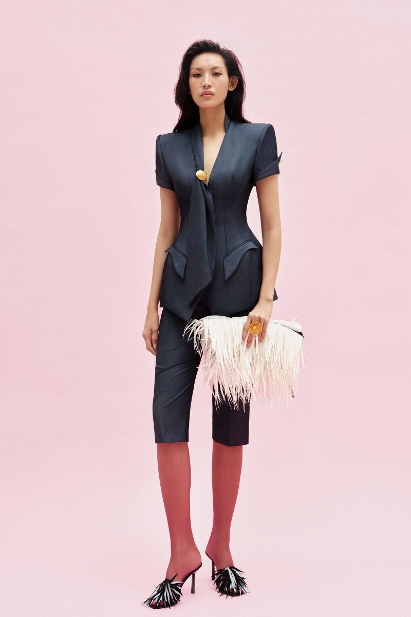 Jenny K Tran Bradford shorts in a casual fit, featuring a stylish design and comfortable fabric, perfect for summer wear.