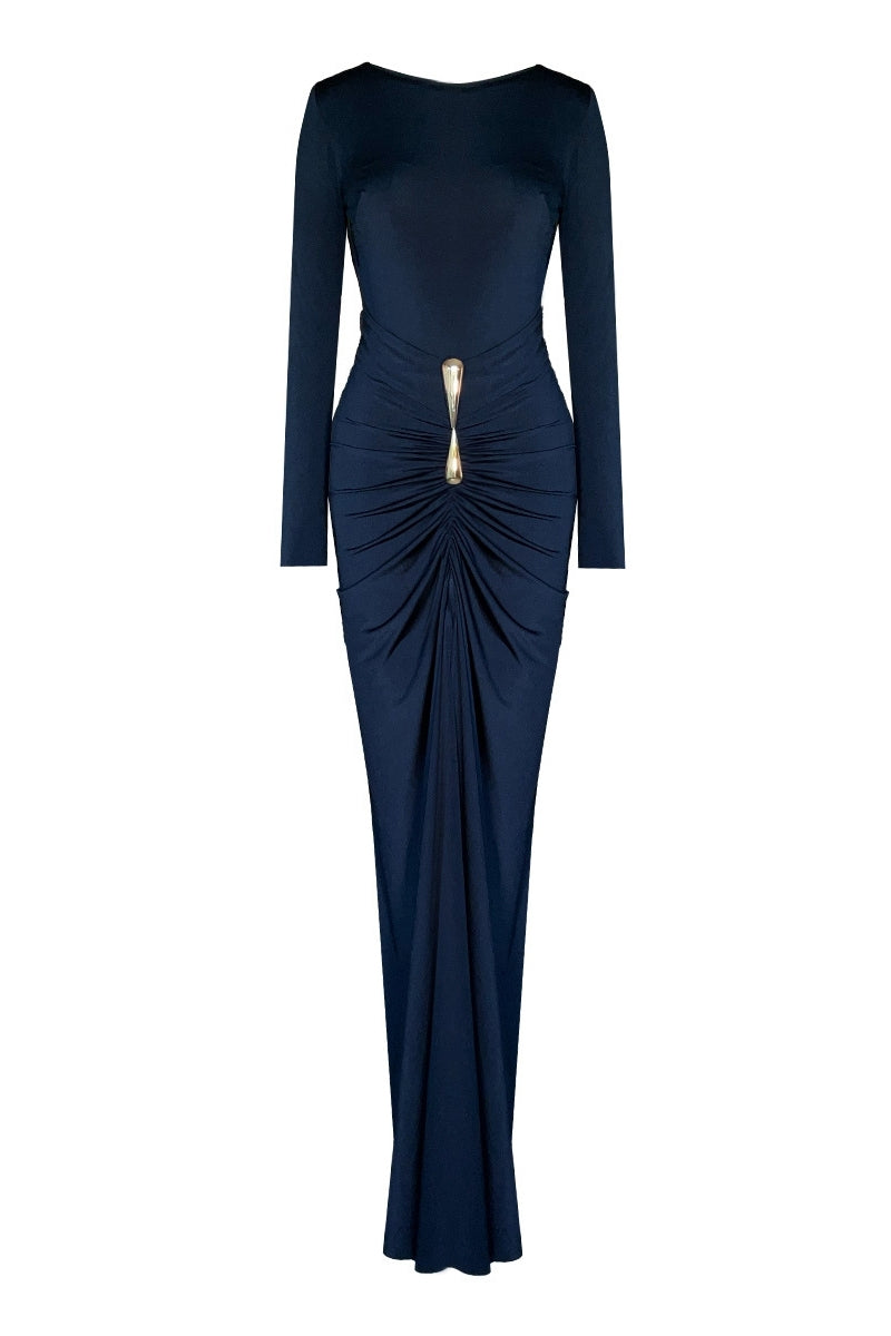 ELISE ELECTRIC BLUE FITTED RUCHED MAXI DRESS | CULT MIA | Deme By Gabriella ELISE ELECTRIC BLUE FITTED RUCHED MAXI DRESS | CULT MIA | Deme By Gabriella