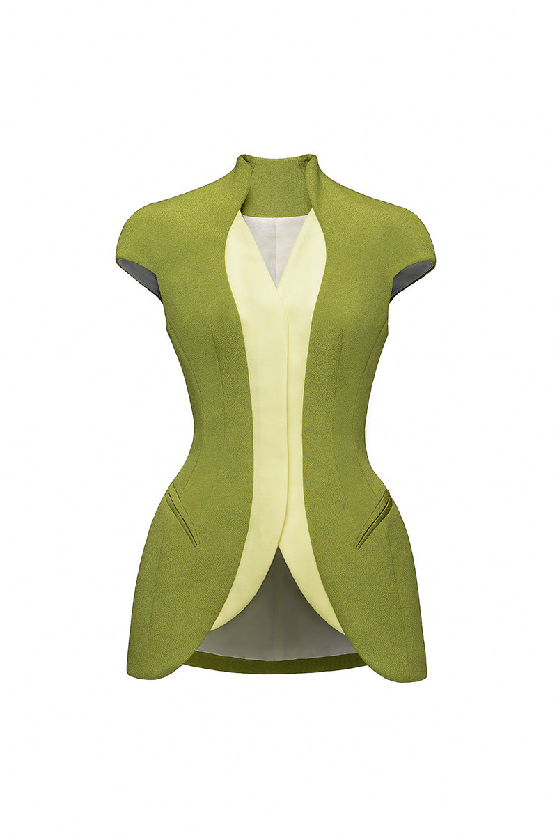 Jenny K Tran Bruton blazer jacket in stylish design, tailored fit, perfect for professional or casual wear.