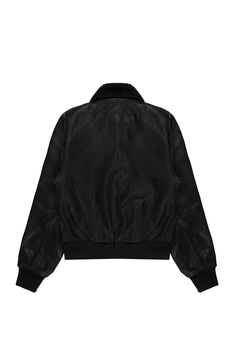 Metallic coated jacket by Bassigue, stylish men's jacket with shiny metallic finish, displayed on a hanger.