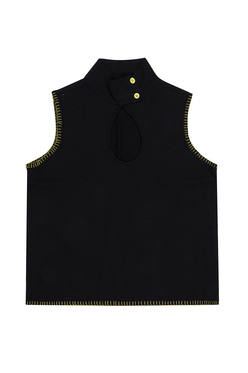 KNIT TOP WITH CROCHET DETAILING - CULT MIA