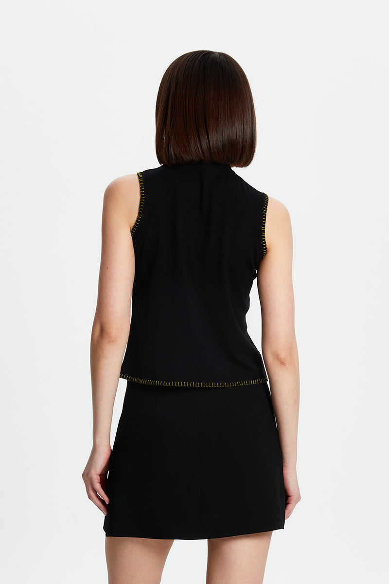 KNIT TOP WITH CROCHET DETAILING - CULT MIA