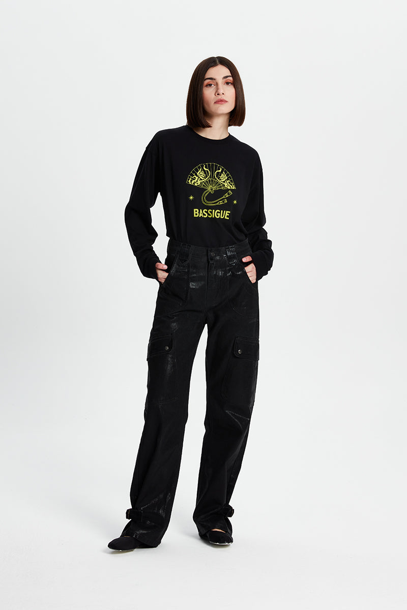 METALLIC CARGO PANTS - CULT MIA