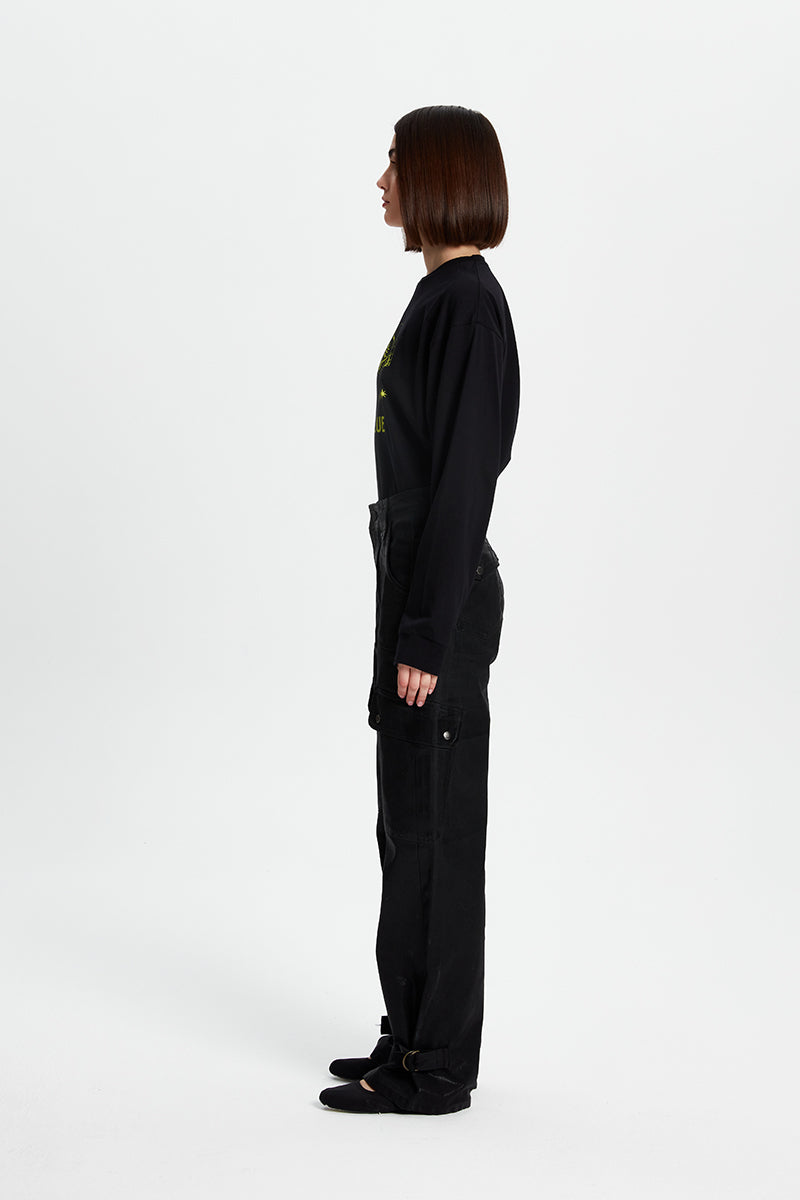 METALLIC CARGO PANTS - CULT MIA