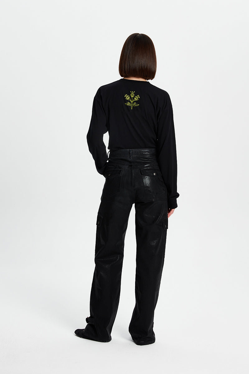 METALLIC CARGO PANTS - CULT MIA