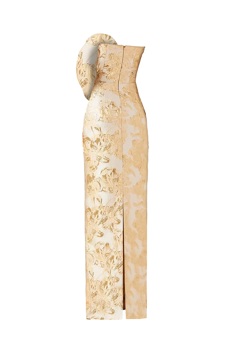 LILY METALLIC JACQUARD MAXI DRESS | CULT MIA | I.H.F LILY METALLIC JACQUARD MAXI DRESS | CULT MIA | I.H.F