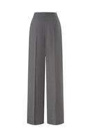 Gray Leicia loose fit pants displayed on a hanger with a relaxed, casual style and comfortable fabric.