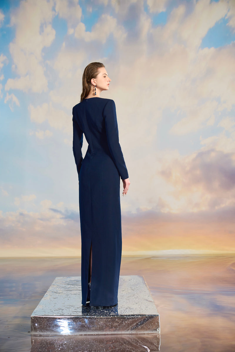 IRENE CREPE BODYCON MAXI DRESS - CULT MIA