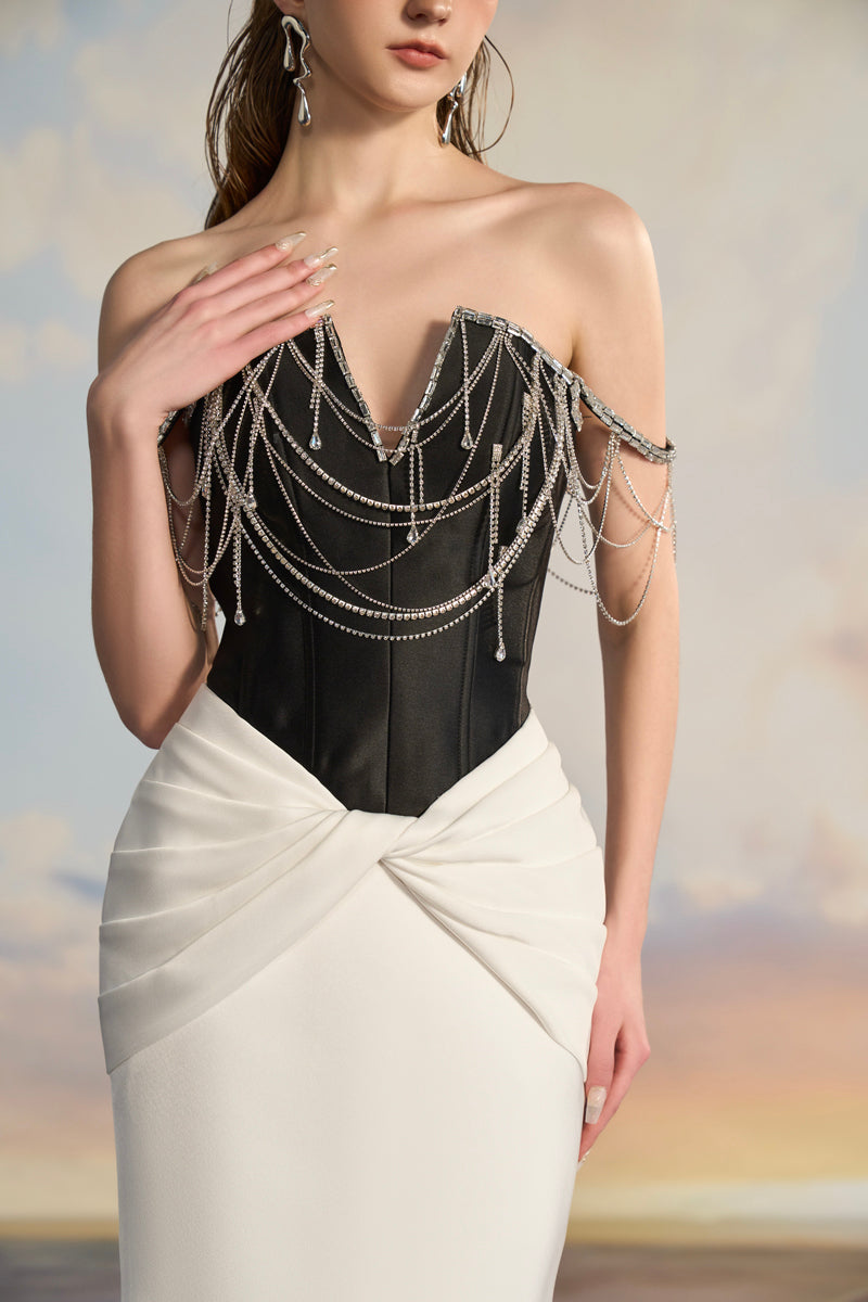 ORIANA ROYAL TAFFETA FISHTAIL GOWN - CULT MIA